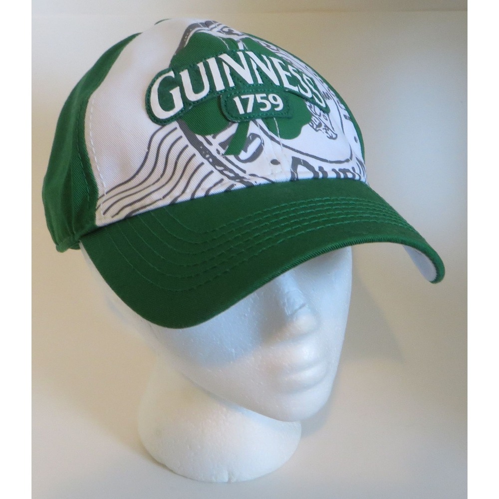 Guinness Extra Stout Beer Green and White Basball Cap Hat Snapback